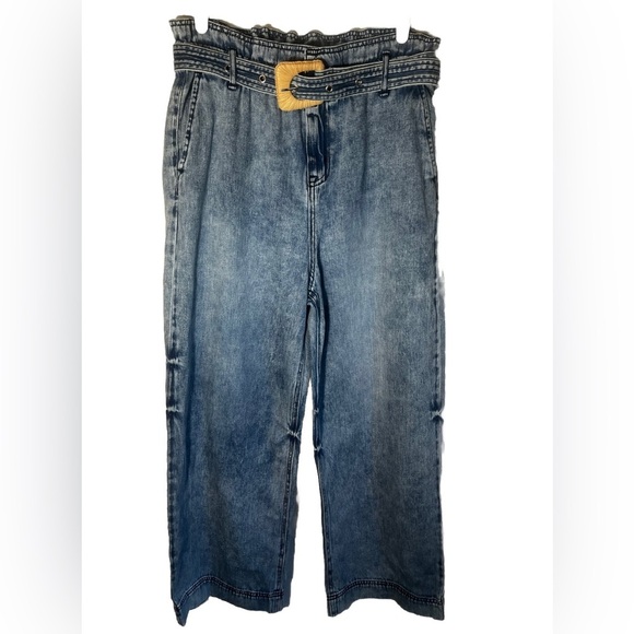 SAM EDELMAN Rayne Womens High-Rise Paperbag Waist Cropped Jeans Size 30 - Picture 2 of 4